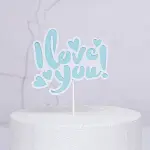 1 pcs I love you cake topper