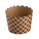 50 pcs cupcake muffin liners brown check design cupcake liners
