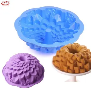 Silicon Flower Bundt Silicone Cake Mould Entremet Cake Mold Gelatin Jello Baking Silicone Mould