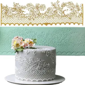 Rose flower texture Lace silicone mould