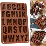 26 Cavities large Alphabet Numbers Silicone Baking Mould, Capital Letter Moulds Chocolate mould Ice Cube DIY Moulds
