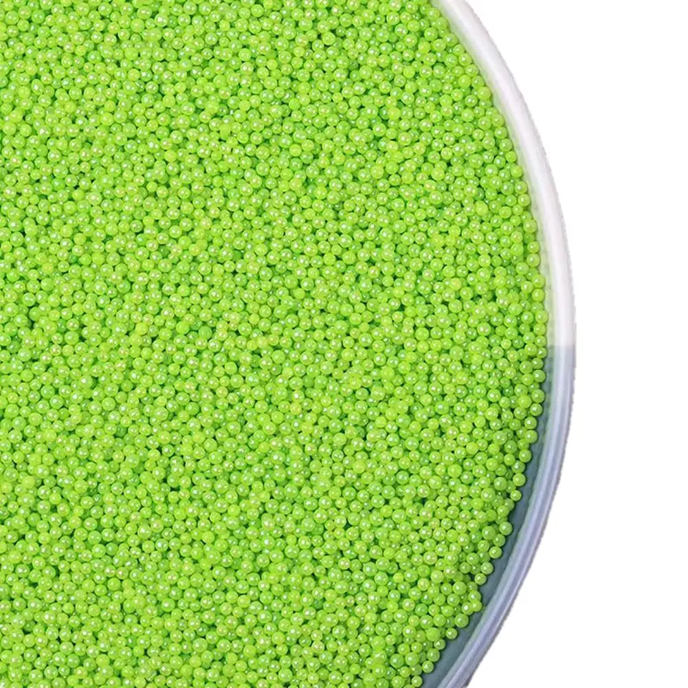 Green Edible Pearl Christmas Sprinklers (2mm) 100gm