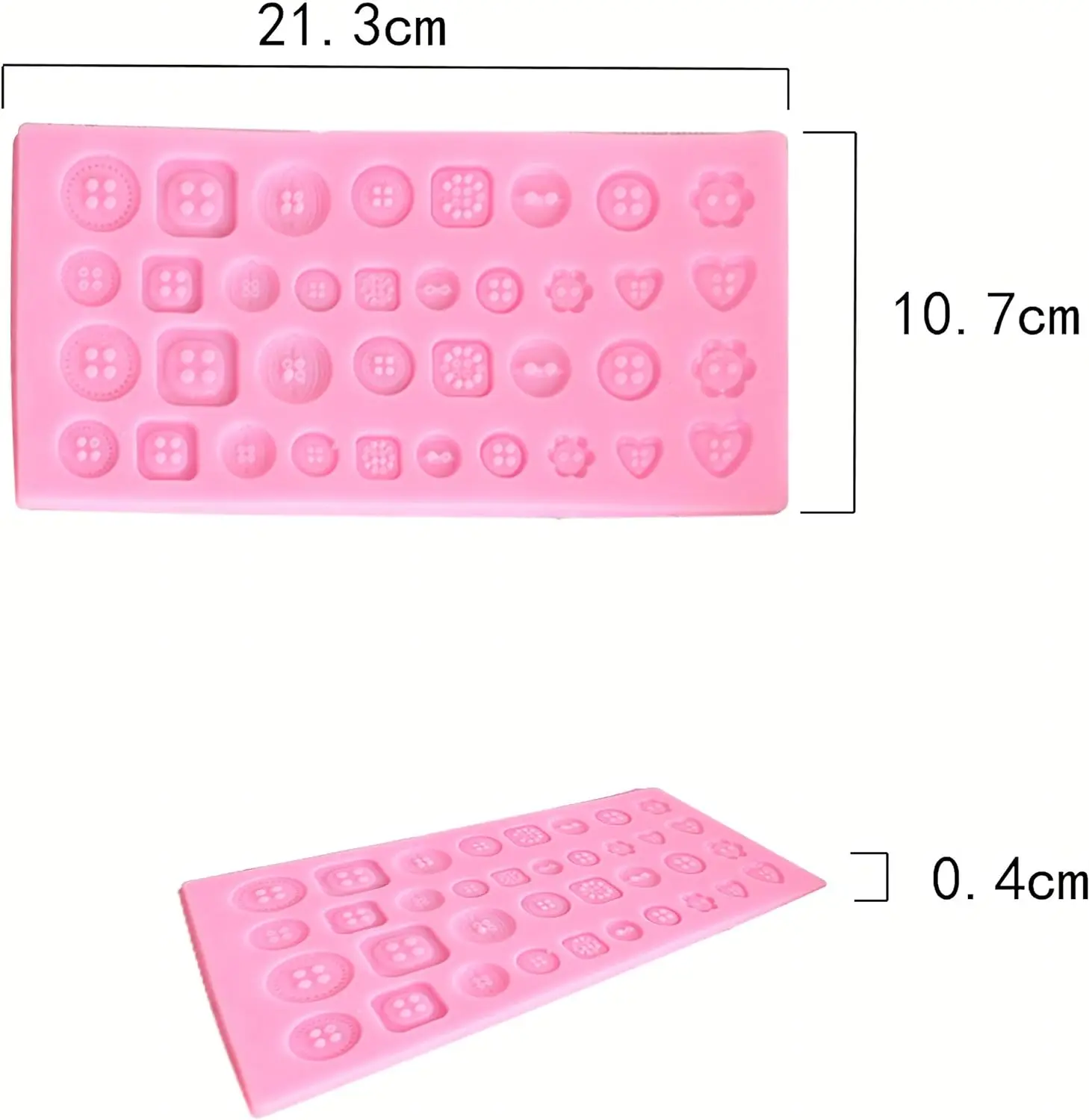 Large mat Multi Cavity button Silicone Mould