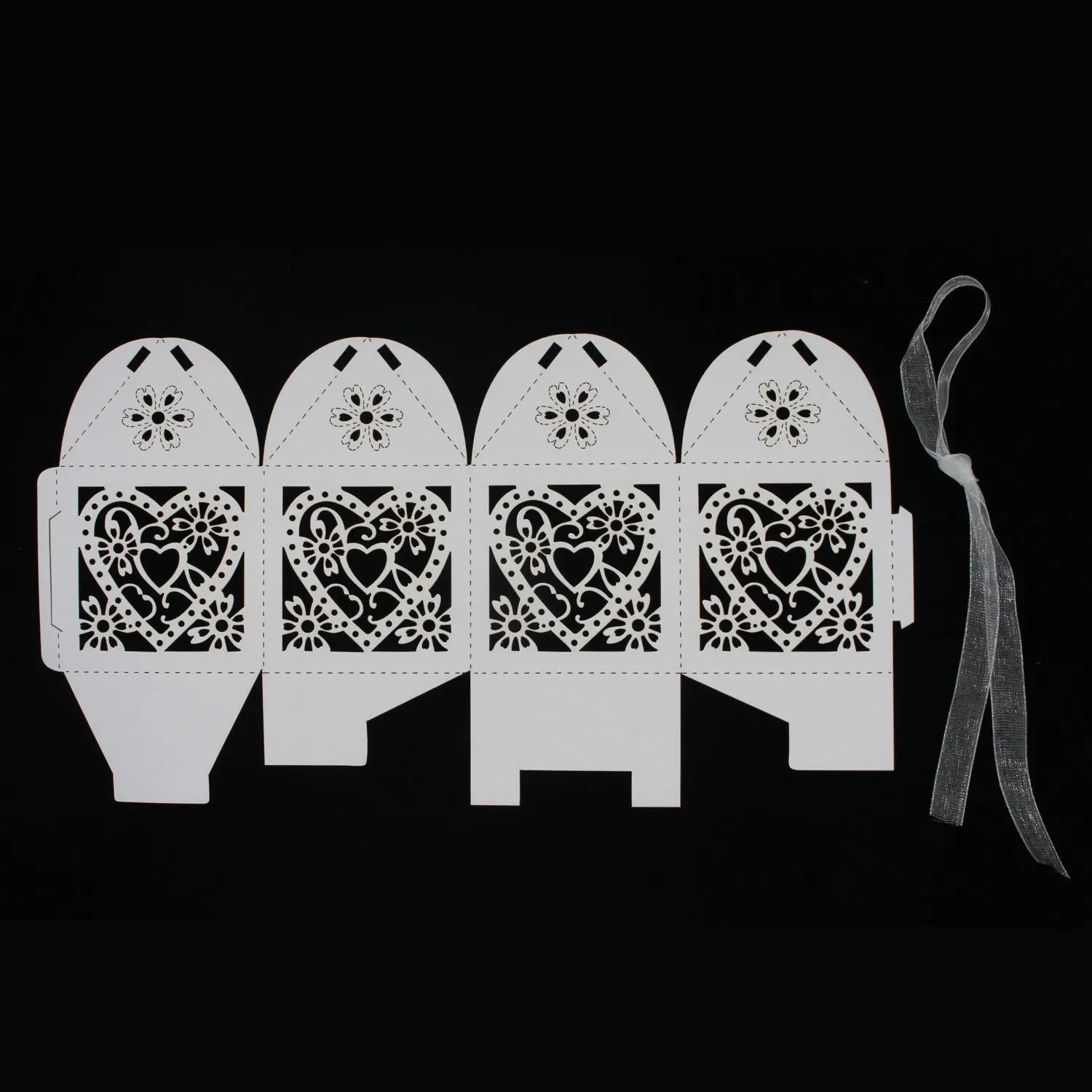 10 pcs white jali Small Candy Chocolate Gift Box