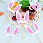 3 pcs Glitter Rabbit Ear bunny ear Cake / cupcake Topper (Copy)