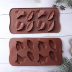 8 cavity leaf Chocolate silicone Mould