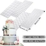 Cake Impression Mat Fondant Square & Diamond Texture Sheets (Set of 4)