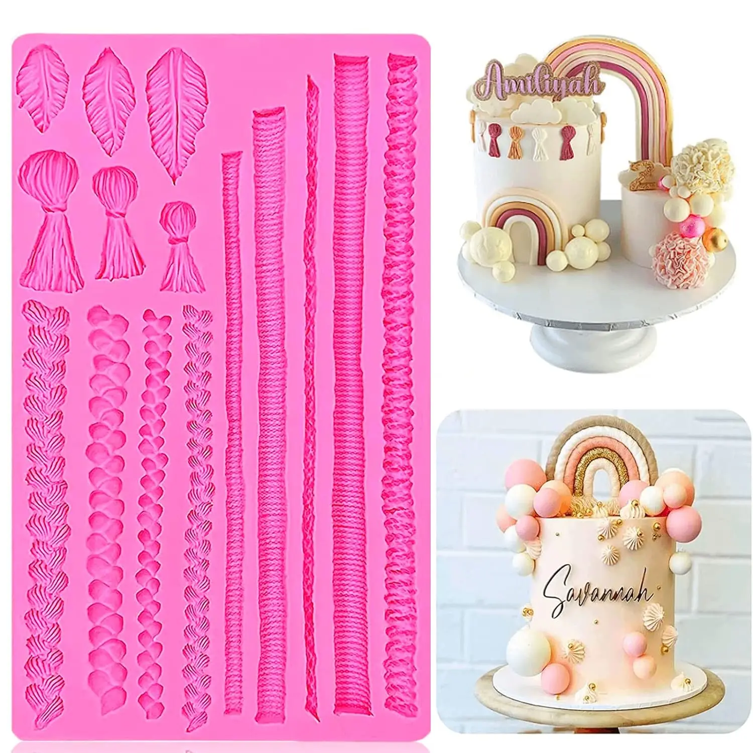Tassel String twist rope silicone Mould