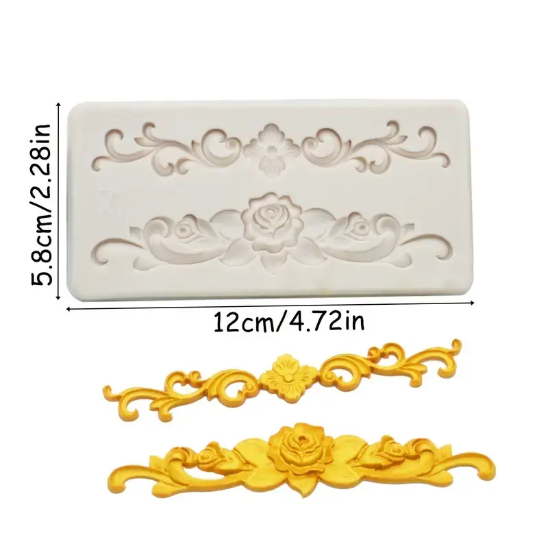 Flower Lace Silicone classic boarder crown Mold For Cake Decorating,Fondant,Chocolate Mould