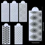 6 pcs texture Decoration icing Stencils style 11
