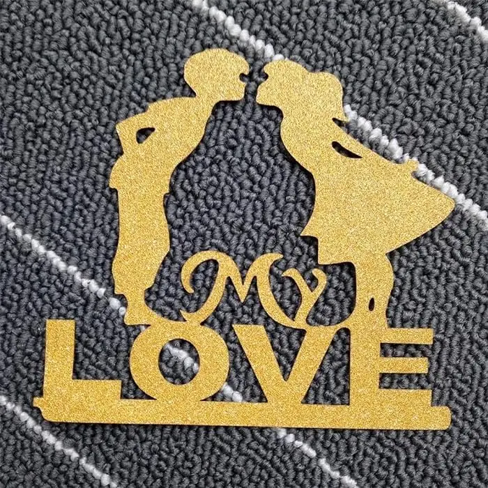 1 pcs Golden Couple my love cake topper
