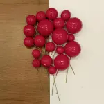 20 pcs Red round mixed sizes faux balls