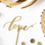1 pcs love glitter paper topper