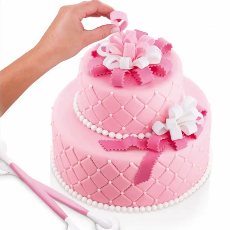 4 Pcs Fondant Cake Decorating Modeling Tools 8 Flower Decor Patterns Cake Engraving Pen Cake Craft Mold Tool Set