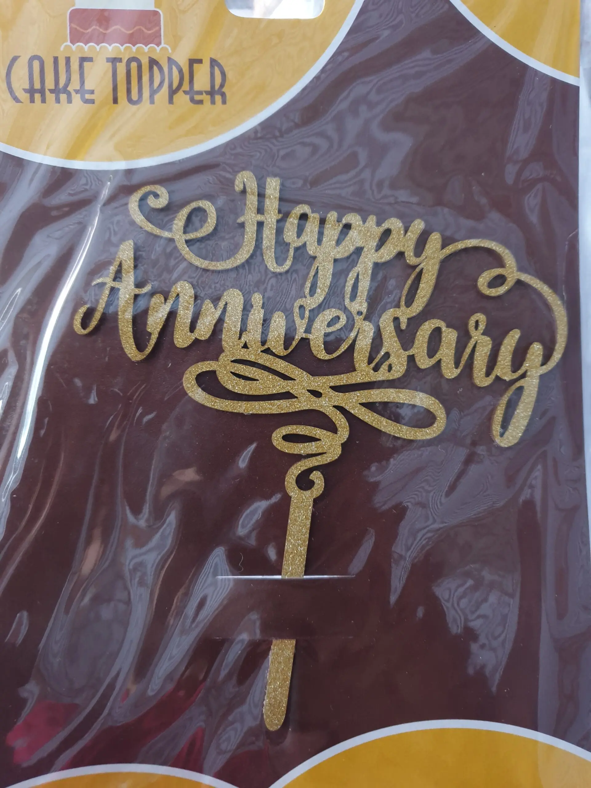 1 Pcs Happy Anniversary cake topper Style 3