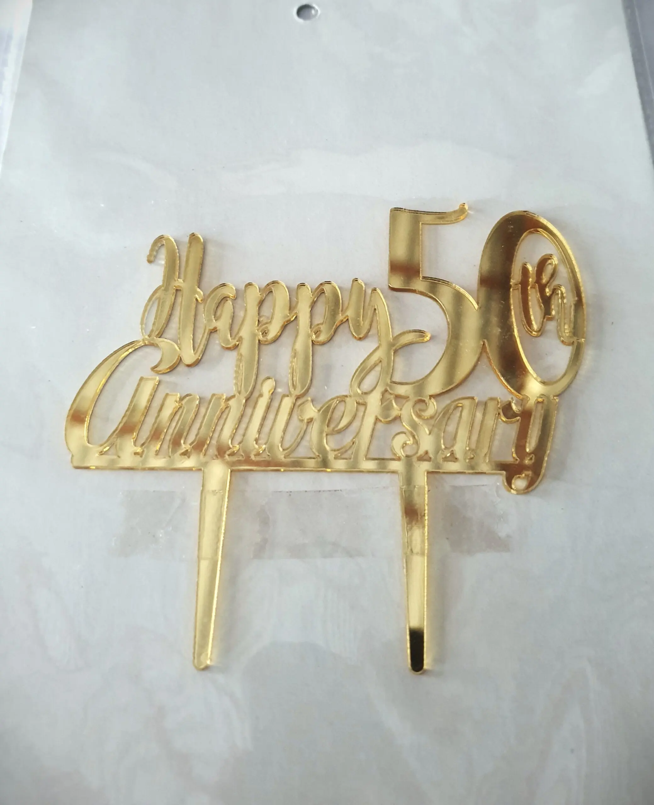 1 Pcs Happy 50th Anniversary cake topper