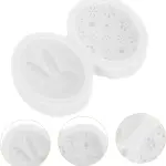 2 cavity Easter egg rabbit texture Silicone Fondant Mould