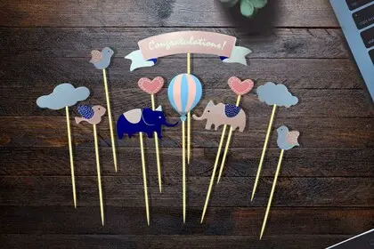Congratulations Cake/cupcake Topper set