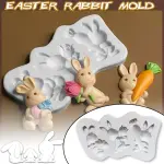 3 cavity Rabbit Easter Silicone Mold