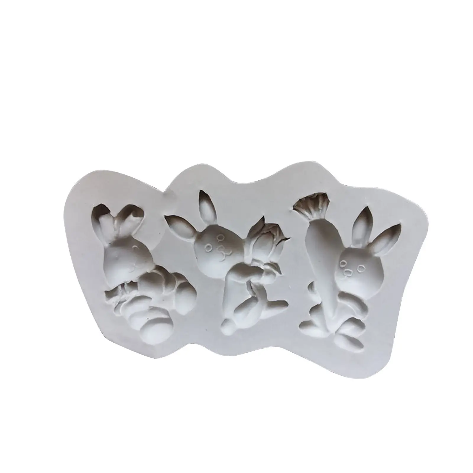 3 cavity Rabbit Easter Silicone Mold