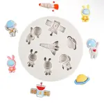 Astronaut Space Theme Silicone Mould for Fondant, Chocolate & DIY Crafts