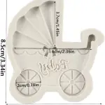 Baby Stroller Pram Silicone Mould for Fondant, Chocolate & DIY Crafts