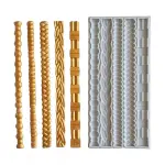 Silicone Mould - 5PC Assorted Rope Braid Border