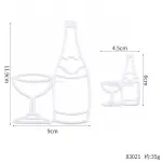 Bottle and Glass Fondant Cutter for Cake Decoration & Baking