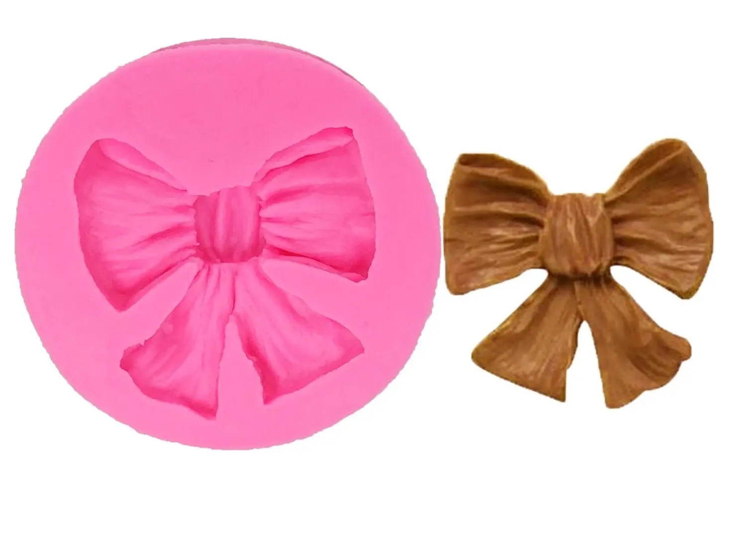 1Pcs 3D Bow Silicone Fondant Mould