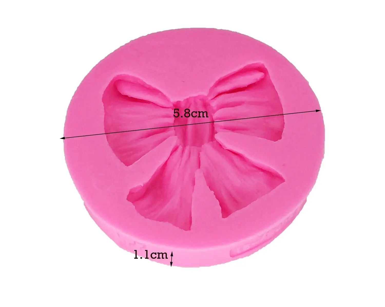 1Pcs 3D Bow Silicone Fondant Mould