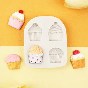 4 Cavity Cupcake theme silicone mould