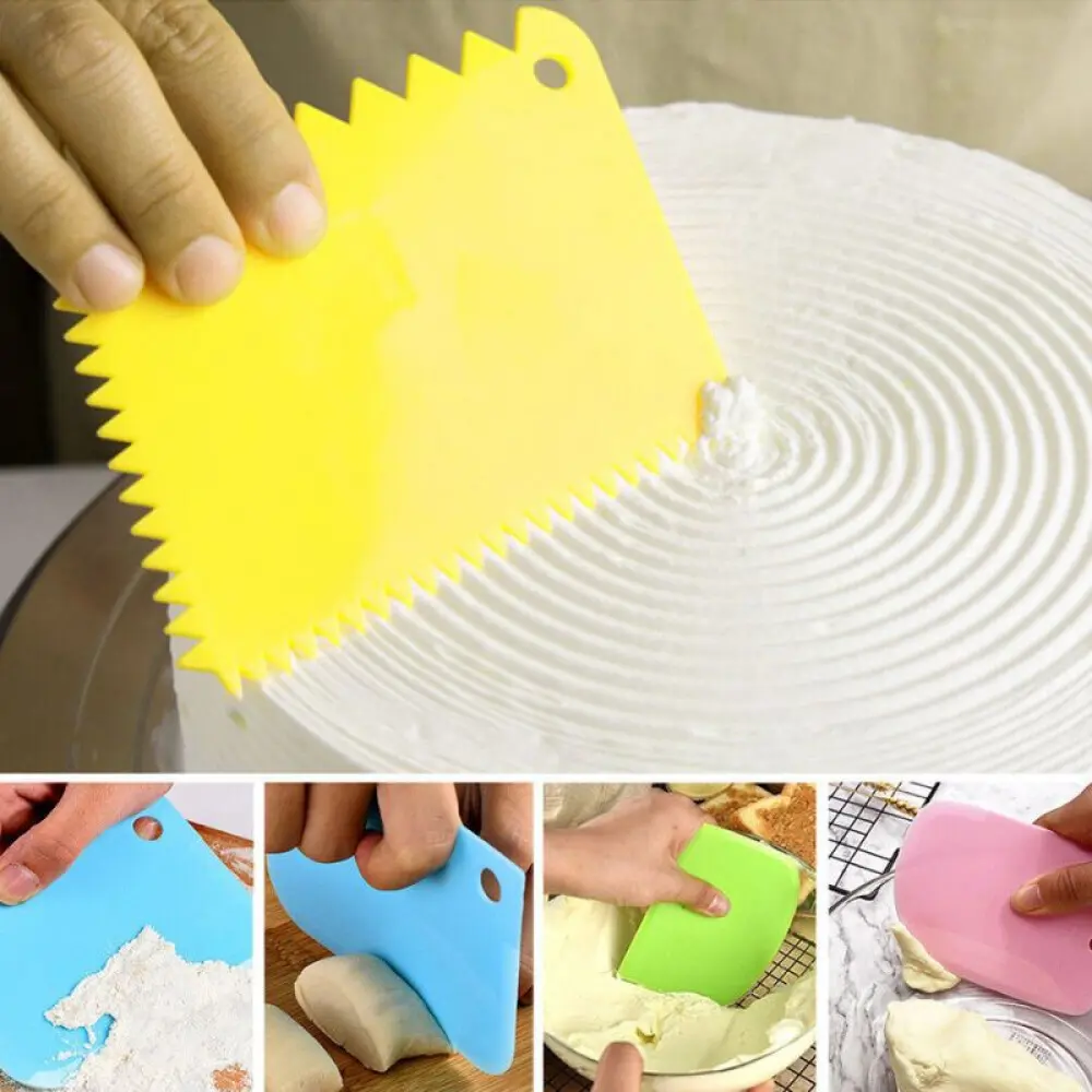3 pcs Cake Scraper,Smoother,Comb set