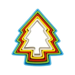 5pc Cookie Cutter Set - Christmas Tree
