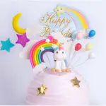 1 pcs Happy birthday Rainbow cake topper