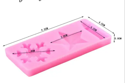 Candle star snowflake christmas silicone mould