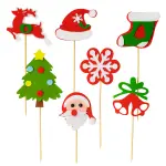 7 pcs Christmas Theme cake cupcake topper set (Style 19)