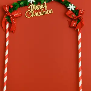 1 pcs Merry Christmas String Cake Topper Flag Banner Topper