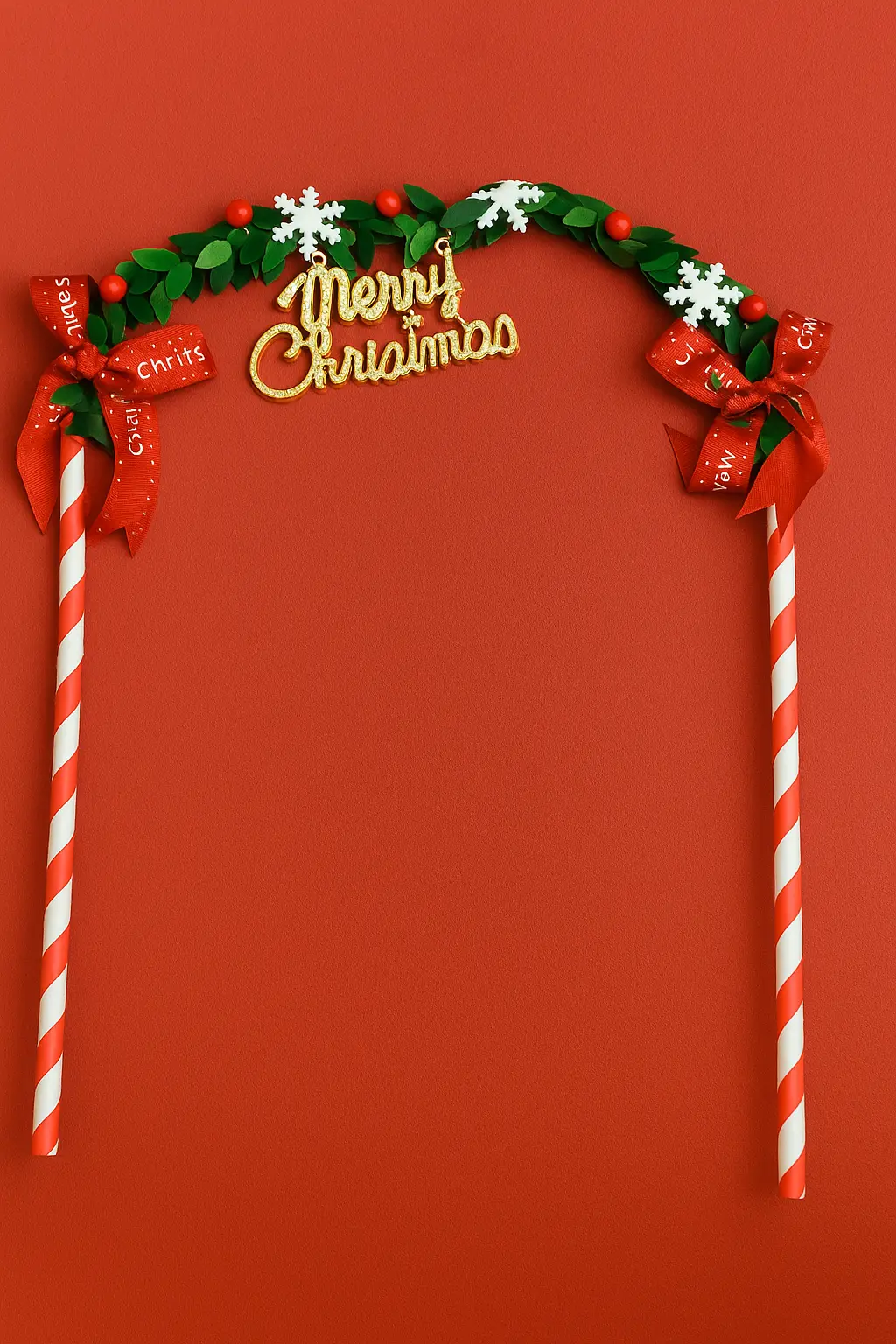 1 pcs Merry Christmas String Cake Topper Flag Banner Topper