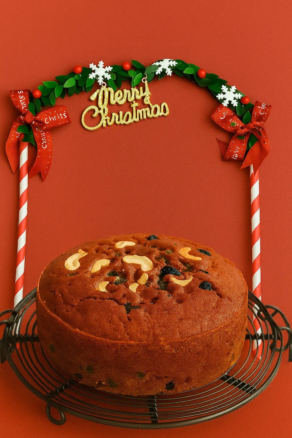 1 pcs Merry Christmas String Cake Topper Flag Banner Topper