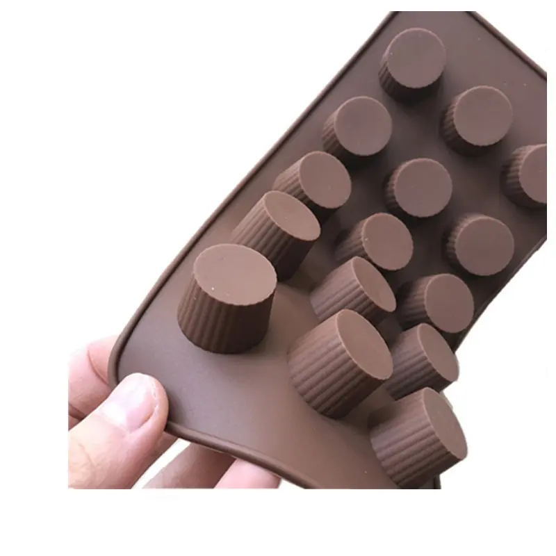 15 Cavity Round Cylinder Silicon Chocolate Mould