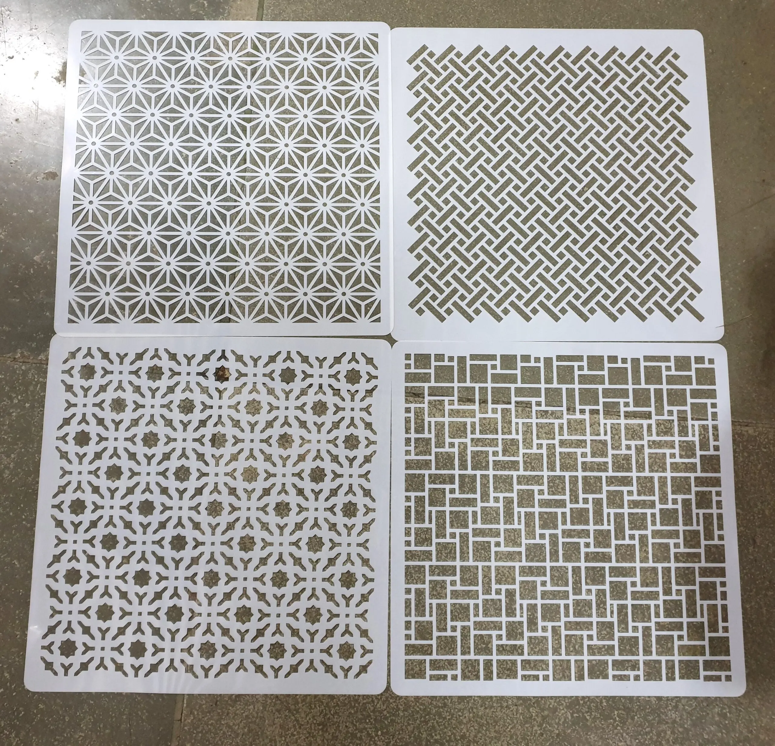 4 pcs Cake Stencil Fondant Cake Border Decoration Stencils style 6