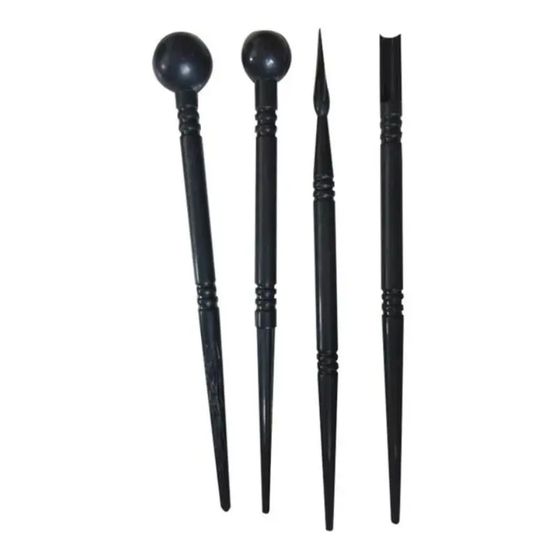 4pcs/set Baking Tools Useful Carving Pen Gadget Cake Decorating Tools Simple DIY Modeling Tools Flower Fondant Biscuit Cake Mold