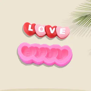 Love Word in Heart silicone mould