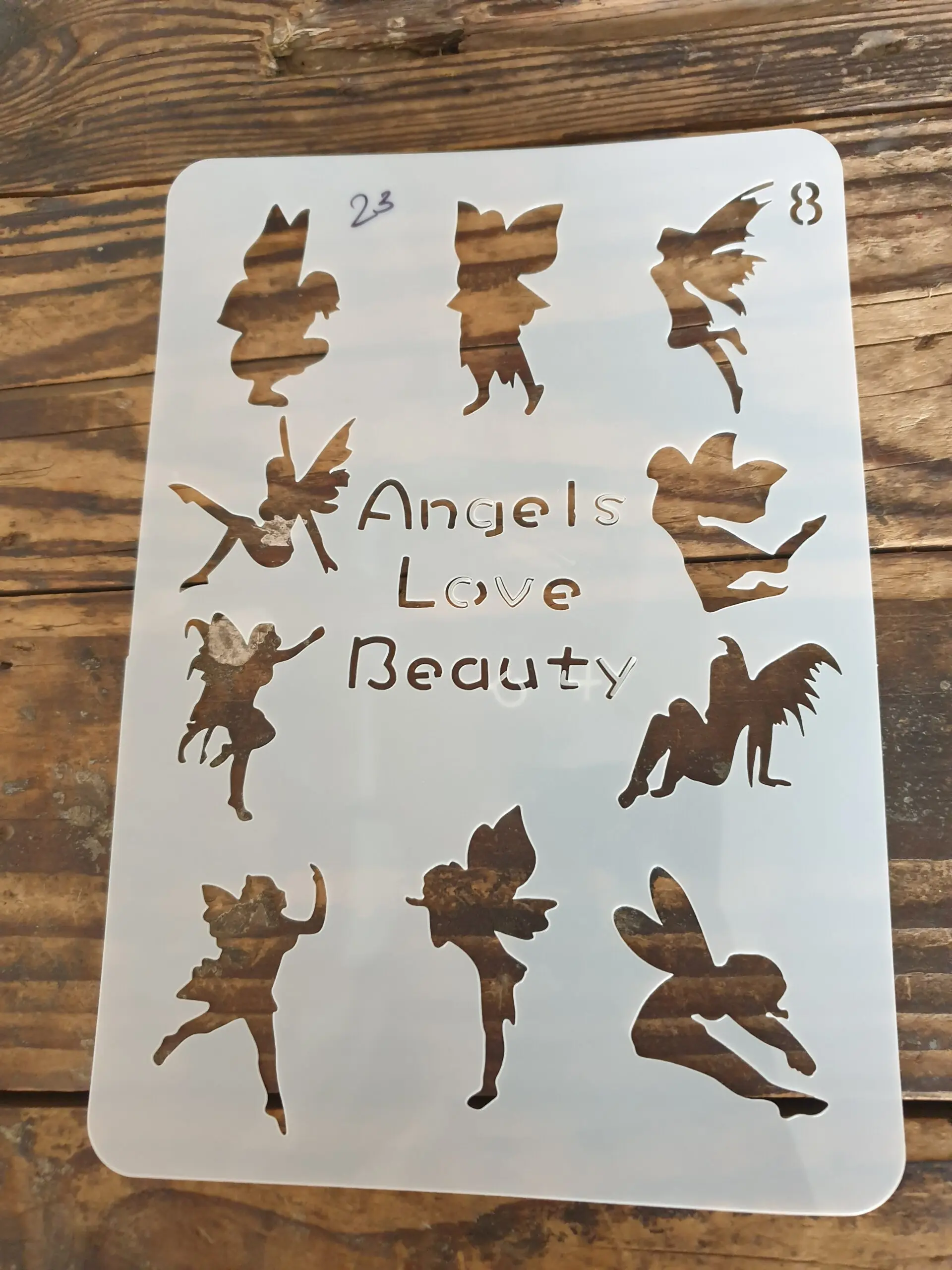 1 pcs fairy Angel Decoration icing Stencils style 14
