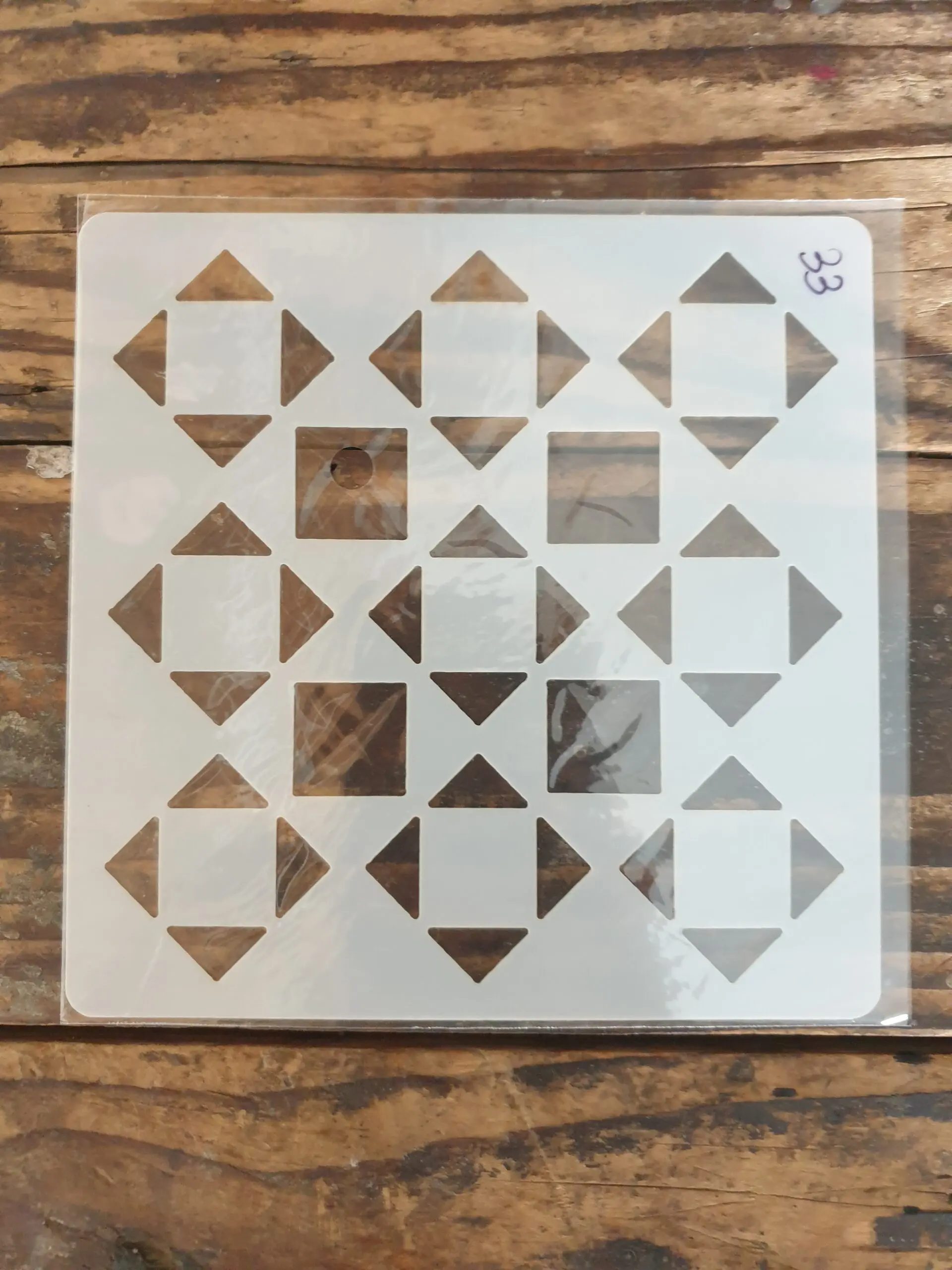 1 pcs Geometric Pattern Decoration icing Stencils Style 42