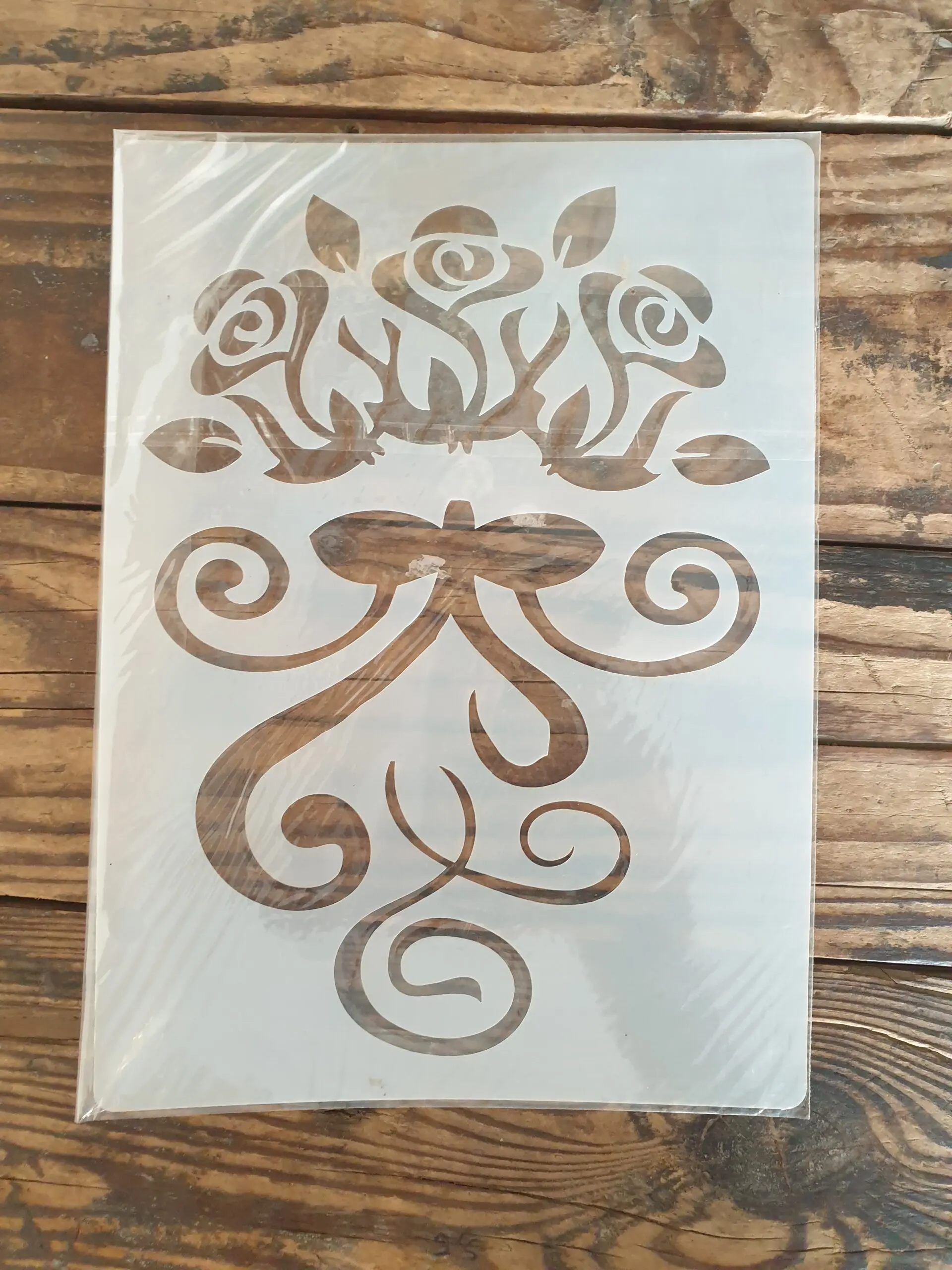 1 pcs Large Floral Pattern Decoration icing Stencils Style 47