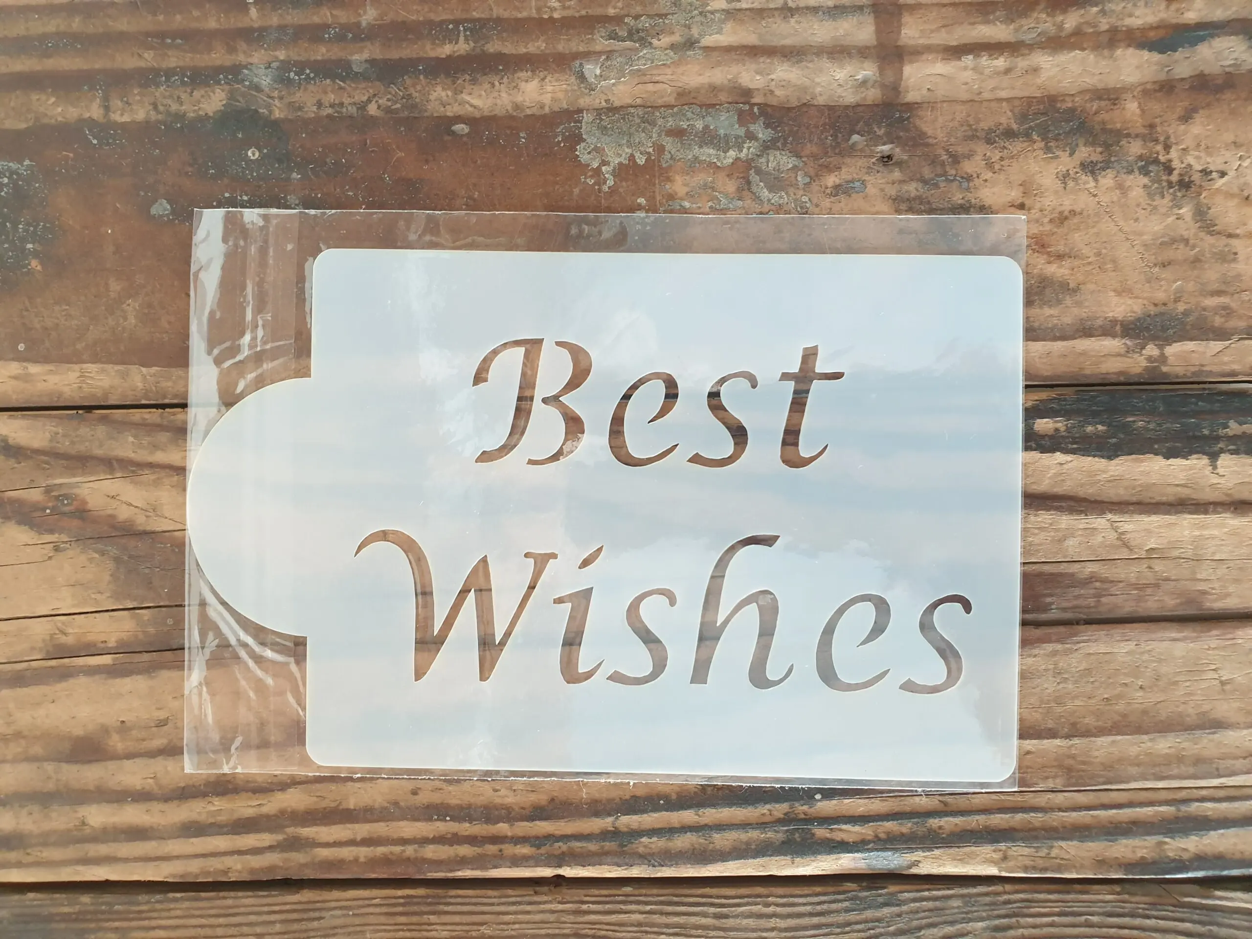1 pcs Best Wishes Decoration icing Stencil