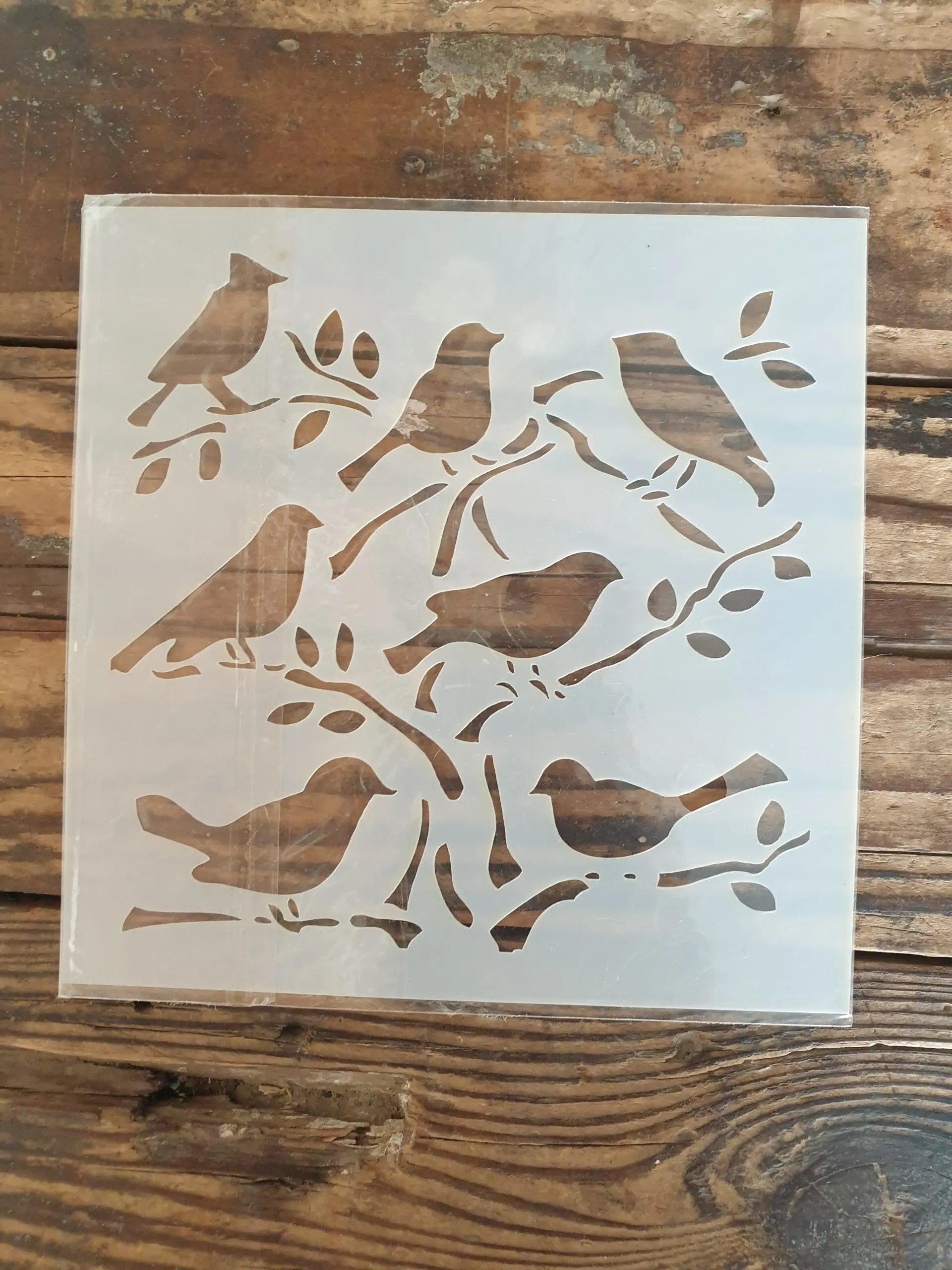 1 pcs Bird theme Decoration icing Stencil Style 2