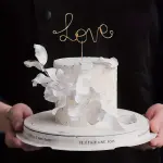 1 pcs metal love cake topper