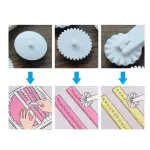 Eco-Friendly 1 Set Cake Mold Wheel Embosser Cutter Baking Accessories Plastic Fondant Mold Kitchen Gadgets